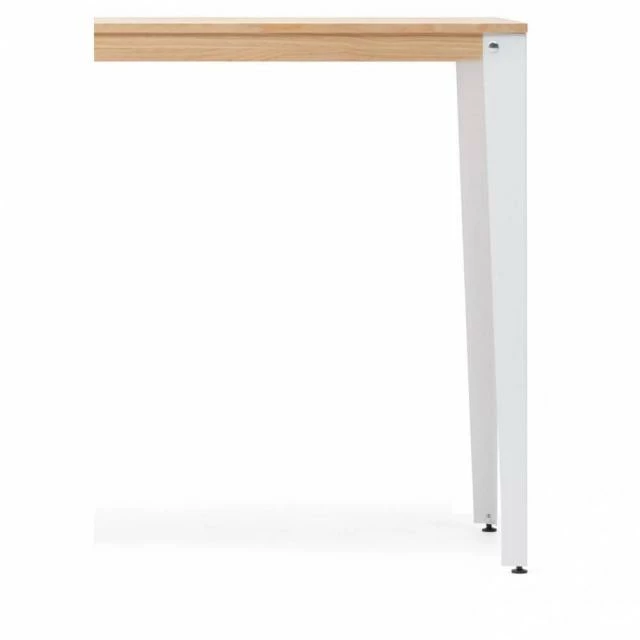 Le moins cher ???? Table Mange Debout Lunds 80X80x110cm Blanc-plateau Bois Finition Naturel. ???? 4 Le moins cher ???? Table Mange Debout Lunds 80X80x110cm Blanc-plateau Bois Finition Naturel. ???? – Image 4