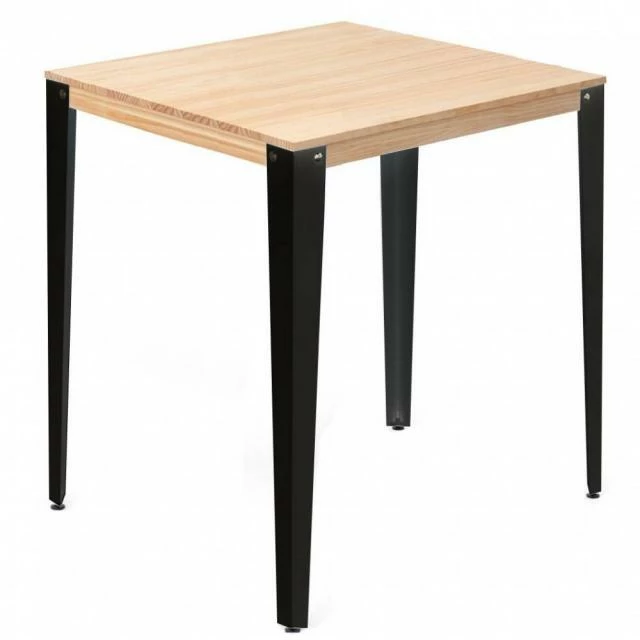 Table mange debout Lunds 80X80x110cm noir-plateau bois finition naturel. Meilleur prix ❤️ Table Mange Debout Lunds 80X80x110cm Noir-plateau Bois Finition Naturel. ???? -Buffets Shop table mange debout lunds 80x80x110cm noir plateau bois finition naturel 01