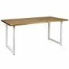 Bon marché ???? Table Salle A Manger ICub Strong ECO 80x140x75 Cm Blanc Effect-Vintage ????