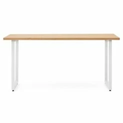 Meilleure vente ⭐ Table Salle A Manger ICub Strong ECO 80x180x75 Cm Blanc – Naturel ????