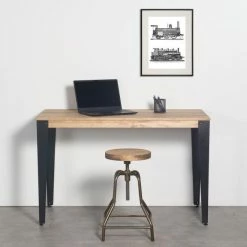 Coupon ???? Table Salle à Manger Lunds 160x90x75cm Métal Noir-vieilli ???? -Buffets Shop table salle a manger lunds 160x90x75cm metal noir vieilli 05