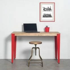 Budget ???? Table Salle à Manger Lunds 180x90x75cm Rouge-Vieilli ???? -Buffets Shop table salle a manger lunds 180x90x75cm rouge vieilli 05