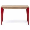 Remise ???? Table Salle à Manger Lunds 60x110x75 Rouge-Vieilli. ⌛