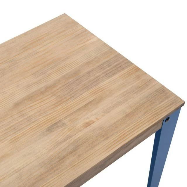 Vente flash ???? Table Salle à Manger Lunds 60x110x75cm Bleu-Vieilli. ???? 5 Vente flash ???? Table Salle à Manger Lunds 60x110x75cm Bleu-Vieilli. ???? – Image 5