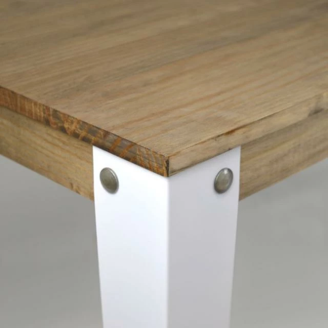 Coupon ???? Table Salle à Manger Lunds 60x120x75cm Blanc-Vieilli. ✔️ 3 Coupon ???? Table Salle à Manger Lunds 60x120x75cm Blanc-Vieilli. ✔️ – Image 3