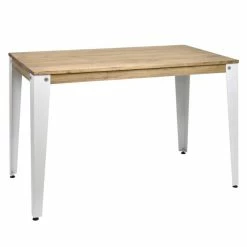 Remise ???? Table Salle à Manger Lunds 60x140x75cm Blanc-Vieilli. ????