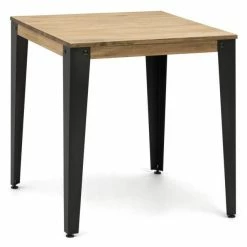 Budget ???? Table Salle à Manger Lunds 80x80x75cm Anthracite-Vieilli ????