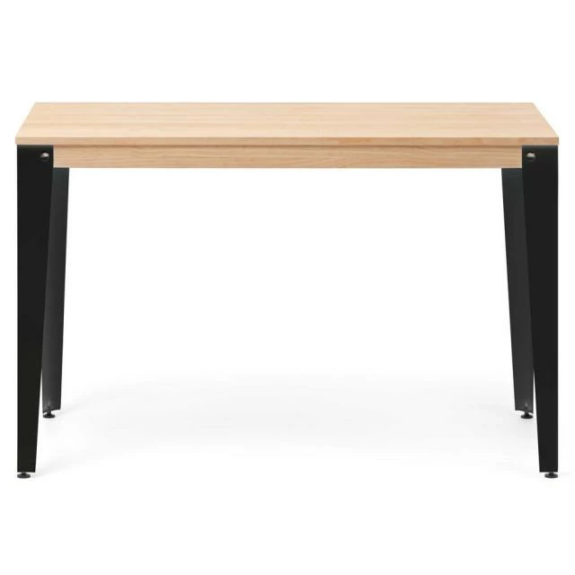 Le moins cher ???? Table Salle à Manger Lunds 90x180x75cm Métal Noir-plateau Bois Finition Naturel ???? 2 Le moins cher ???? Table Salle à Manger Lunds 90x180x75cm Métal Noir-plateau Bois Finition Naturel ???? – Image 2