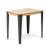 Le moins cher ???? Table Salle à Manger Lunds Noir-naturel, Style Scandinave.59x59x75 Cm ????