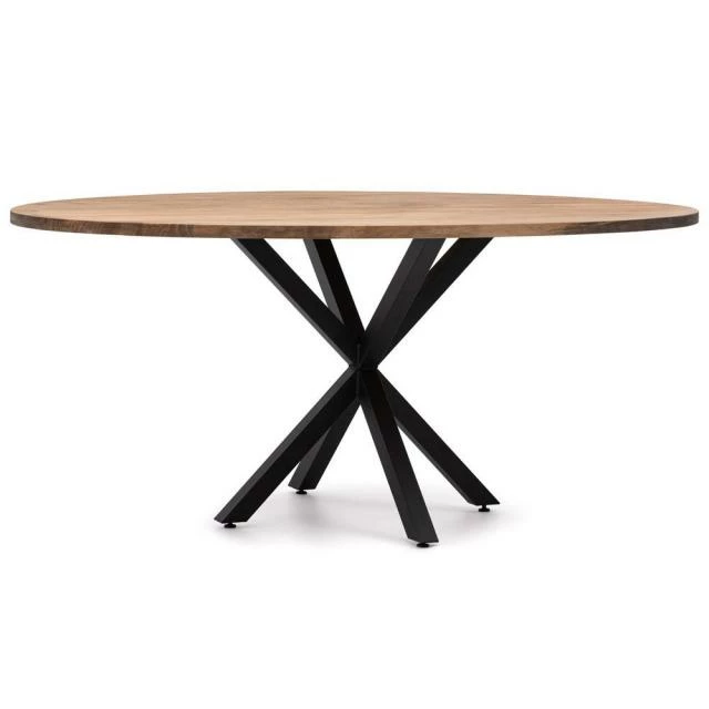 Le moins cher ???? Table Salle A Manger Ovale Pied étoile 160x100cm Noir-Bois Vieilli ???? 1 Le moins cher ???? Table Salle A Manger Ovale Pied étoile 160x100cm Noir-Bois Vieilli ????