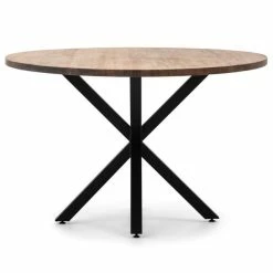 Le moins cher ???? Table Salle A Manger Ovale Pied étoile 160x100cm Noir-Bois Vieilli ???? 8 Le moins cher ???? Table Salle A Manger Ovale Pied étoile 160x100cm Noir-Bois Vieilli ???? -Buffets Shop table salle a manger ovale pied etoile 160x100cm noir bois vieilli 03