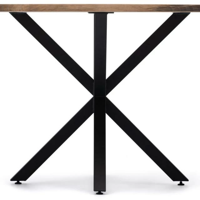 Le moins cher ???? Table Salle A Manger Ovale Pied étoile 160x100cm Noir-Bois Vieilli ???? 5 Le moins cher ???? Table Salle A Manger Ovale Pied étoile 160x100cm Noir-Bois Vieilli ???? – Image 5