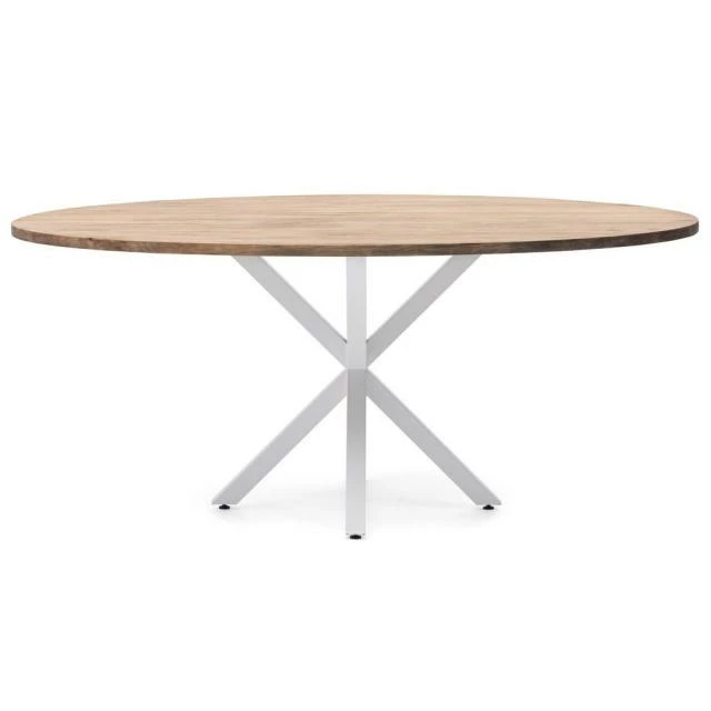 Top 10 ???? Table Salle à Manger Ovale Pied étoile 160x80cm Blanc-bois Vieilli ???? 2 Top 10 ???? Table Salle à Manger Ovale Pied étoile 160x80cm Blanc-bois Vieilli ???? – Image 2