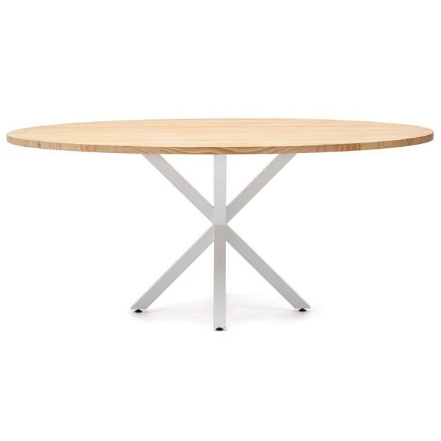 Table Salle a Manger Ovale Pied étoile 180x100cm Blanc-Bois Naturel Offres ???? Table Salle A Manger Ovale Pied étoile 180x100cm Blanc-Bois Naturel ???? -Buffets Shop table salle a manger ovale pied etoile 180x100cm blanc bois naturel 02