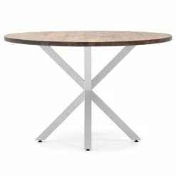 Acheter ???? Table Salle à Manger Ovale Pied étoile Industriel 160x90cm Blanc-bois Vieilli ⌛ -Buffets Shop table salle a manger ovale pied etoile industriel 160x90cm blanc bois vieilli 03