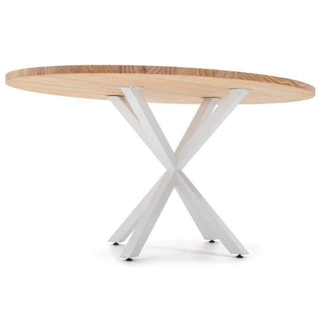 Table salle à manger ovale pied étoile scandinave 160x90cm blanc-bois naturel Acheter ???? Table Salle à Manger Ovale Pied étoile Scandinave 160x90cm Blanc-bois Naturel ???? -Buffets Shop table salle a manger ovale pied etoile scandinave 160x90cm blanc bois naturel 04
