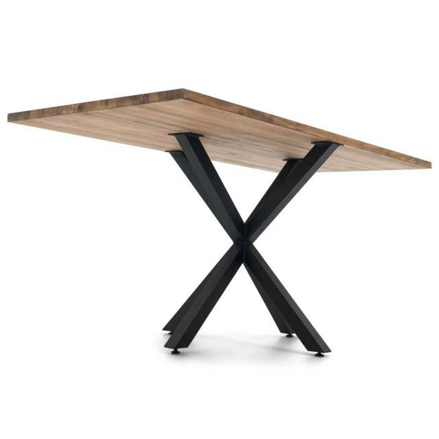 Top 10 ???? Table Salle à Manger Pied étoile Industriel 160x80cm Noir-bois Vieilli ???? 4 Top 10 ???? Table Salle à Manger Pied étoile Industriel 160x80cm Noir-bois Vieilli ???? – Image 4