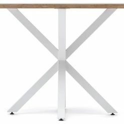 Top 10 ???? Table Salle à Manger Ronde Pied étoile Industriel 120cm Blanc-bois Vieilli ???? -Buffets Shop table salle a manger ronde pied etoile industriel 120cm blanc bois vieilli 03