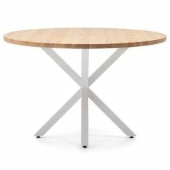 Page de garde -Buffets Shop table salle a manger ronde pied etoile scandinave 100cm blanc bois naturel 02