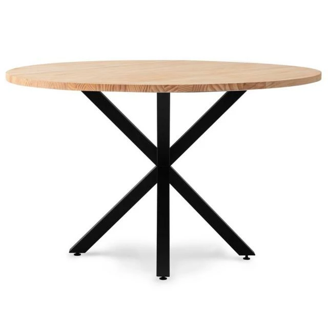 Table salle à manger ronde pied étoile scandinave 120cm noir-bois naturel Vente flash ✔️ Table Salle à Manger Ronde Pied étoile Scandinave 120cm Noir-bois Naturel ???? -Buffets Shop table salle a manger ronde pied etoile scandinave 120cm noir bois naturel 01