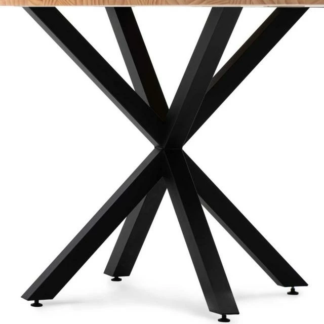 Table salle à manger ronde pied étoile scandinave 120cm noir-bois naturel Vente flash ✔️ Table Salle à Manger Ronde Pied étoile Scandinave 120cm Noir-bois Naturel ???? -Buffets Shop table salle a manger ronde pied etoile scandinave 120cm noir bois naturel 02