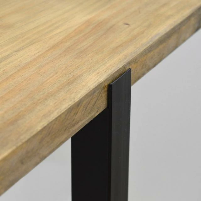 Bon marché ???? Table Salle à Manger Uley Vintage Industriel Pied Noir. 80X160x76cm ???? 3 Bon marché ???? Table Salle à Manger Uley Vintage Industriel Pied Noir. 80X160x76cm ???? – Image 3