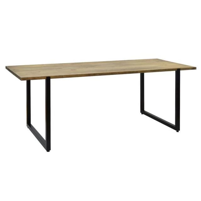 Sortie ✨ Table Salle à Manger Uley Vintage Industriel Pied Noir. 80X200x76cm ???? 1 Sortie ✨ Table Salle à Manger Uley Vintage Industriel Pied Noir. 80X200x76cm ????