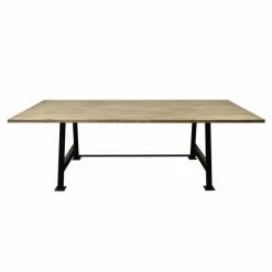 Vente flash ???? Table Salle à Manger Vintage Industriel 80x180x75cm ???? -Buffets Shop table salle a manger vintage industriel 80x180x75cm 03