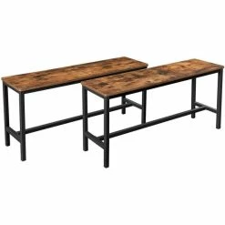 Bon marché ???? Tables-bancs Ensemble De 2 L108 X P32.5 X H50 Cm ????