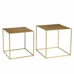 Tout neuf ???? Tables Set 2 Las Vegas Métal Gold 51 Et 56cm ????